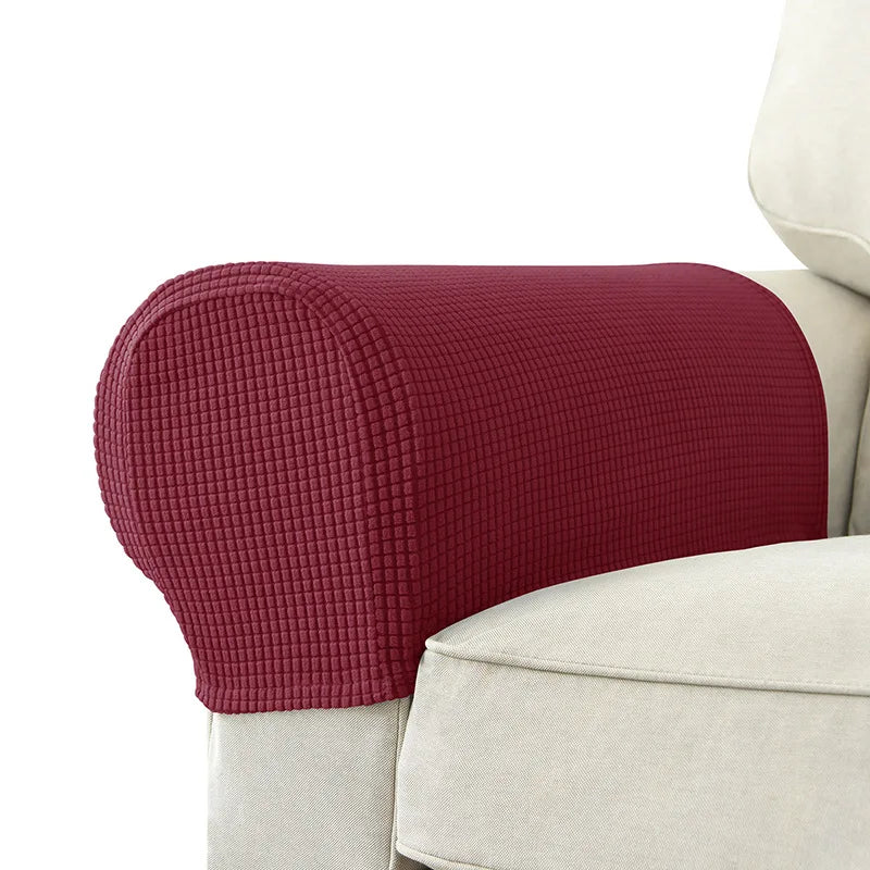 Stretch Armrest Covers Set Non Slip Quilted Design
