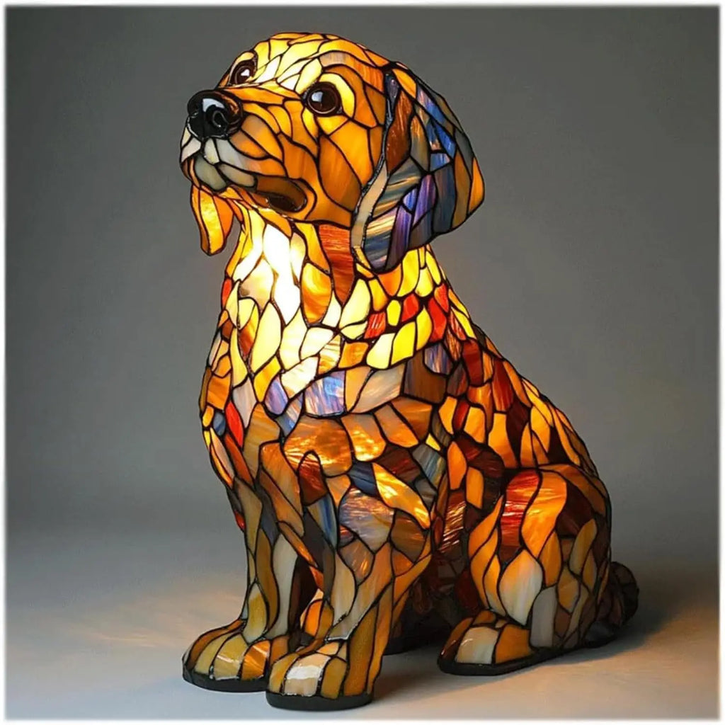 Decorative Dog Table Lamp Colourful Fantasy Accent Lighting