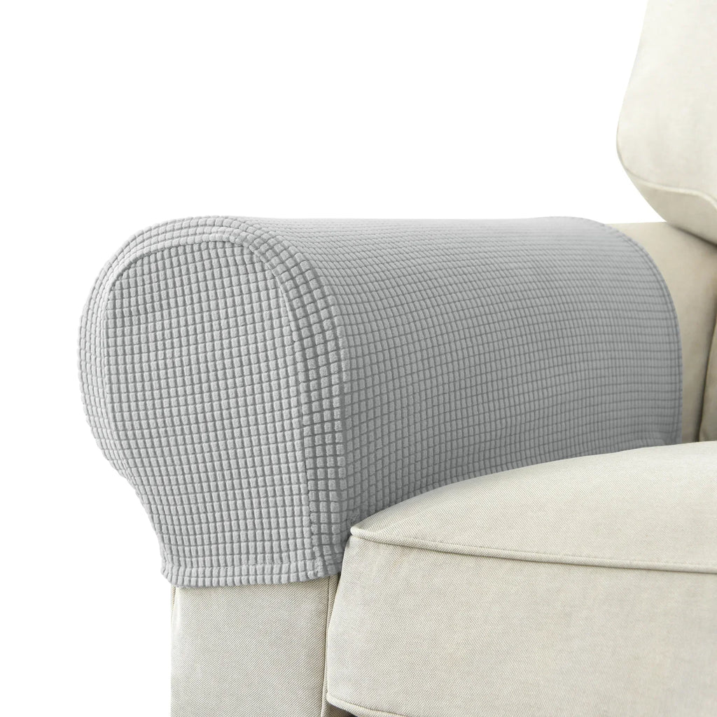 Stretch Armrest Covers Set Non Slip Quilted Design