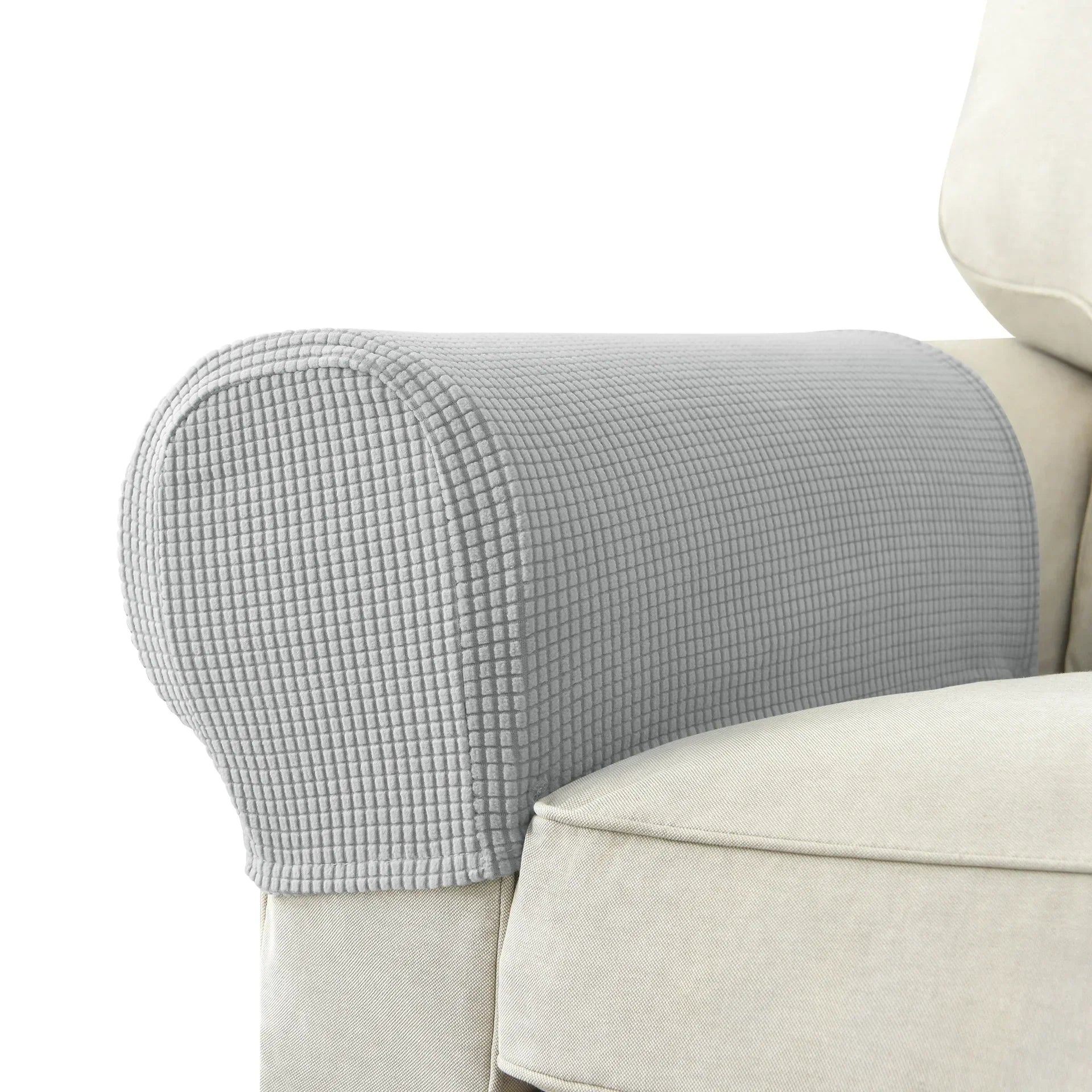 Stretch Armrest Covers Set Non Slip Quilted Design