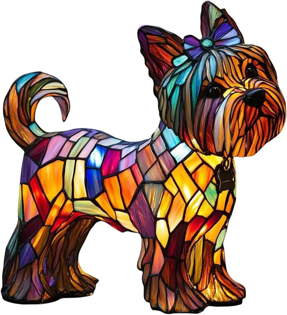 Decorative Dog Table Lamp Colourful Fantasy Accent Lighting