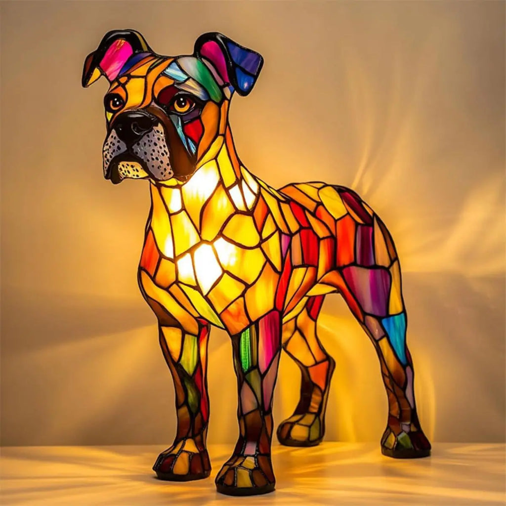 Decorative Dog Table Lamp Colourful Fantasy Accent Lighting