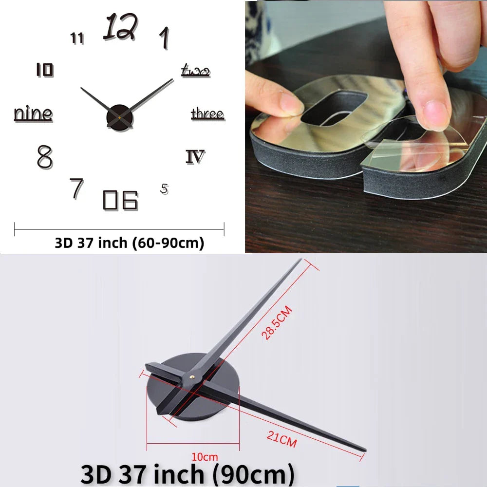 Decorative Wall Clock Silent Analog Wall Mounted Design