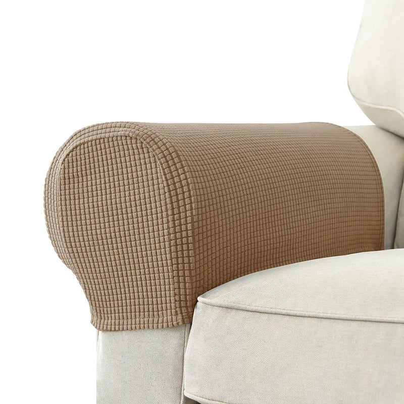 Stretch Armrest Covers Set Non Slip Quilted Design