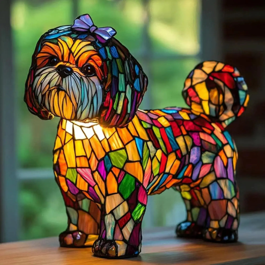 Decorative Dog Table Lamp Colourful Fantasy Accent Lighting