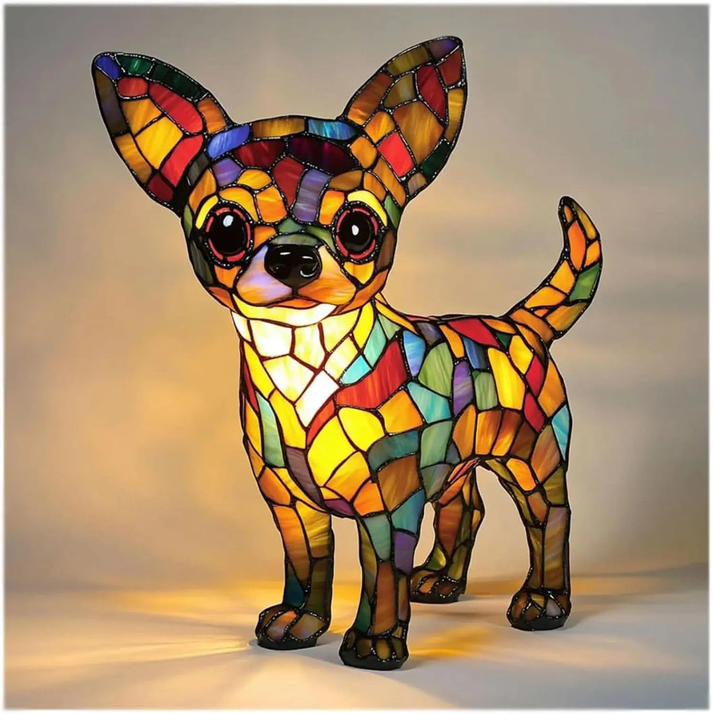 Decorative Dog Table Lamp Colourful Fantasy Accent Lighting