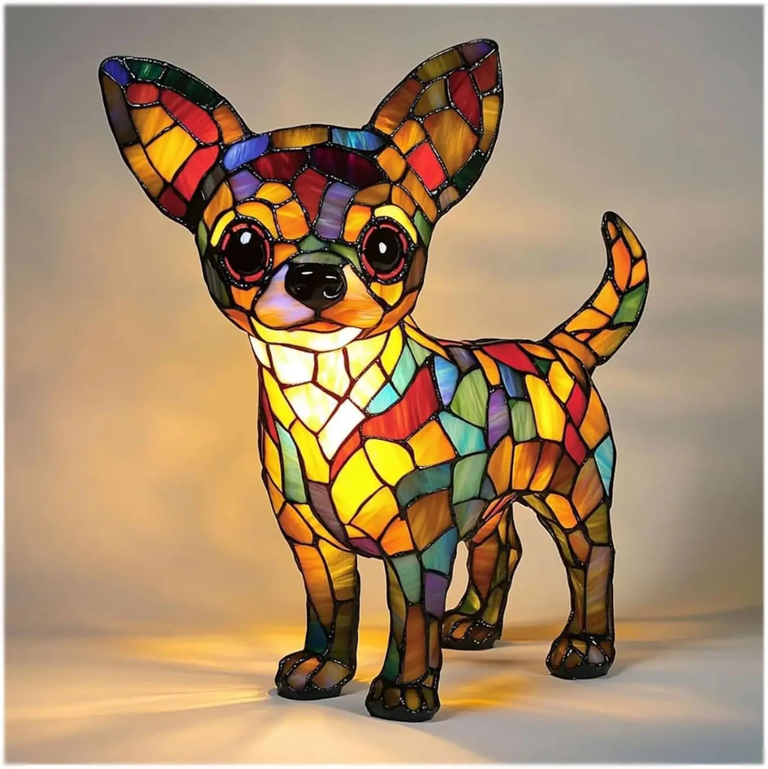 Decorative Dog Table Lamp Colourful Fantasy Accent Lighting