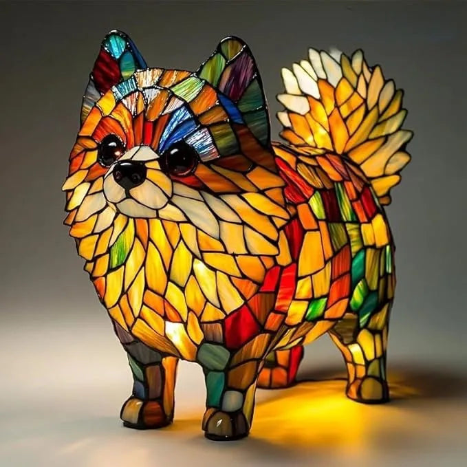 Decorative Dog Table Lamp Colourful Fantasy Accent Lighting