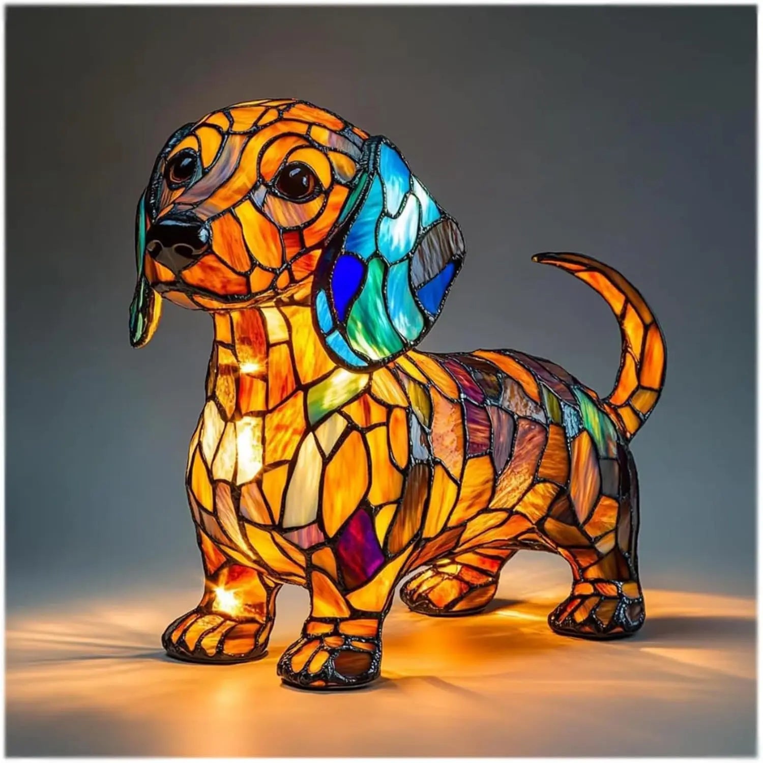 Decorative Dog Table Lamp Colourful Fantasy Accent Lighting