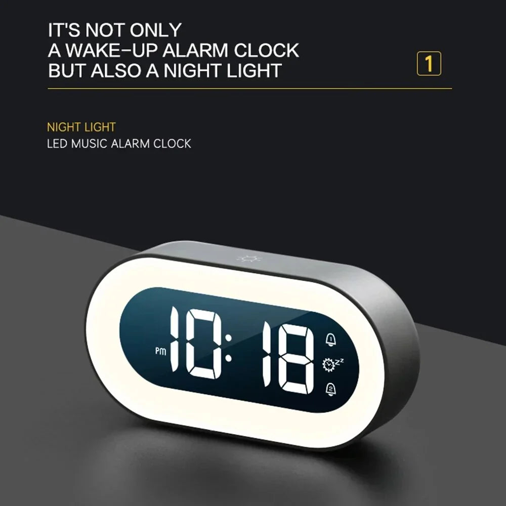Digital Sunrise Alarm Clock with Night Light & Natural Sounds