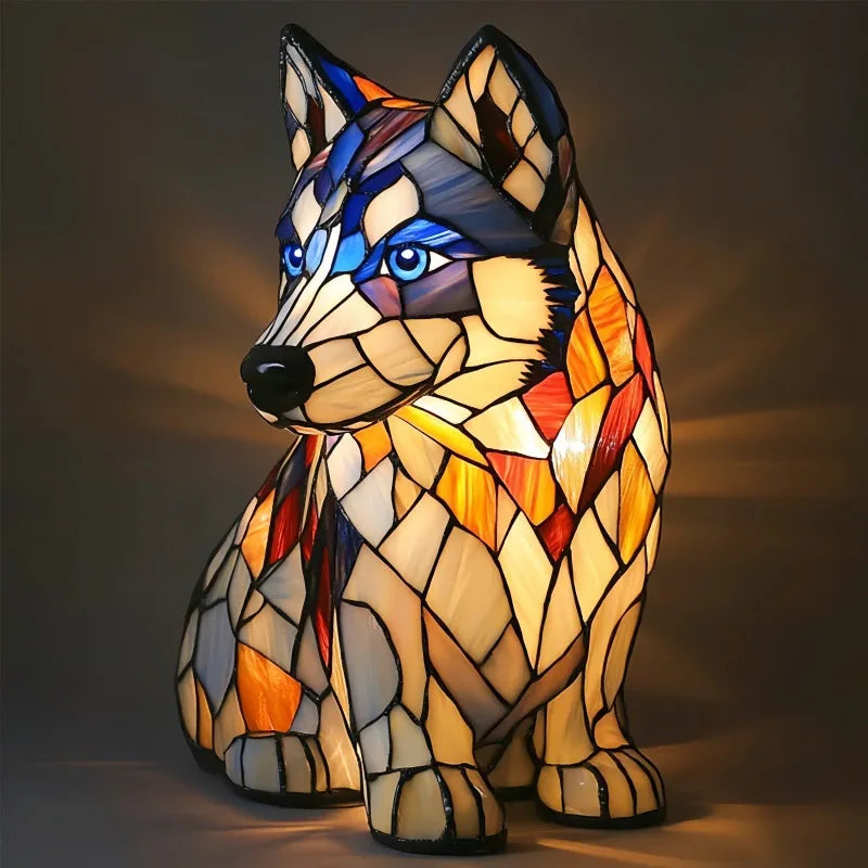 Decorative Dog Table Lamp Colourful Fantasy Accent Lighting