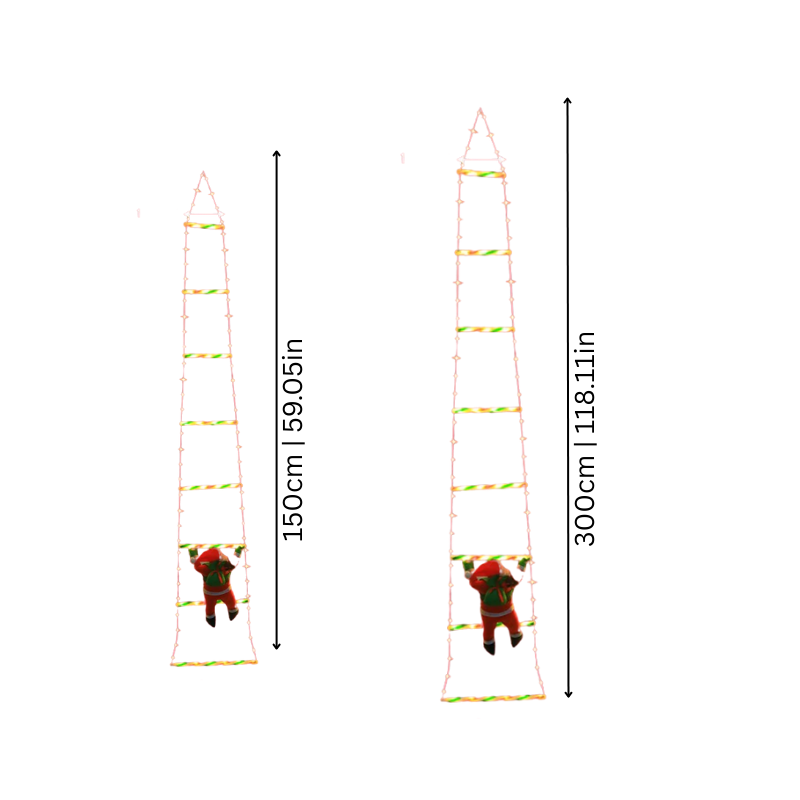 Christmas Climbing Santa Light Decoration with LED Illumination