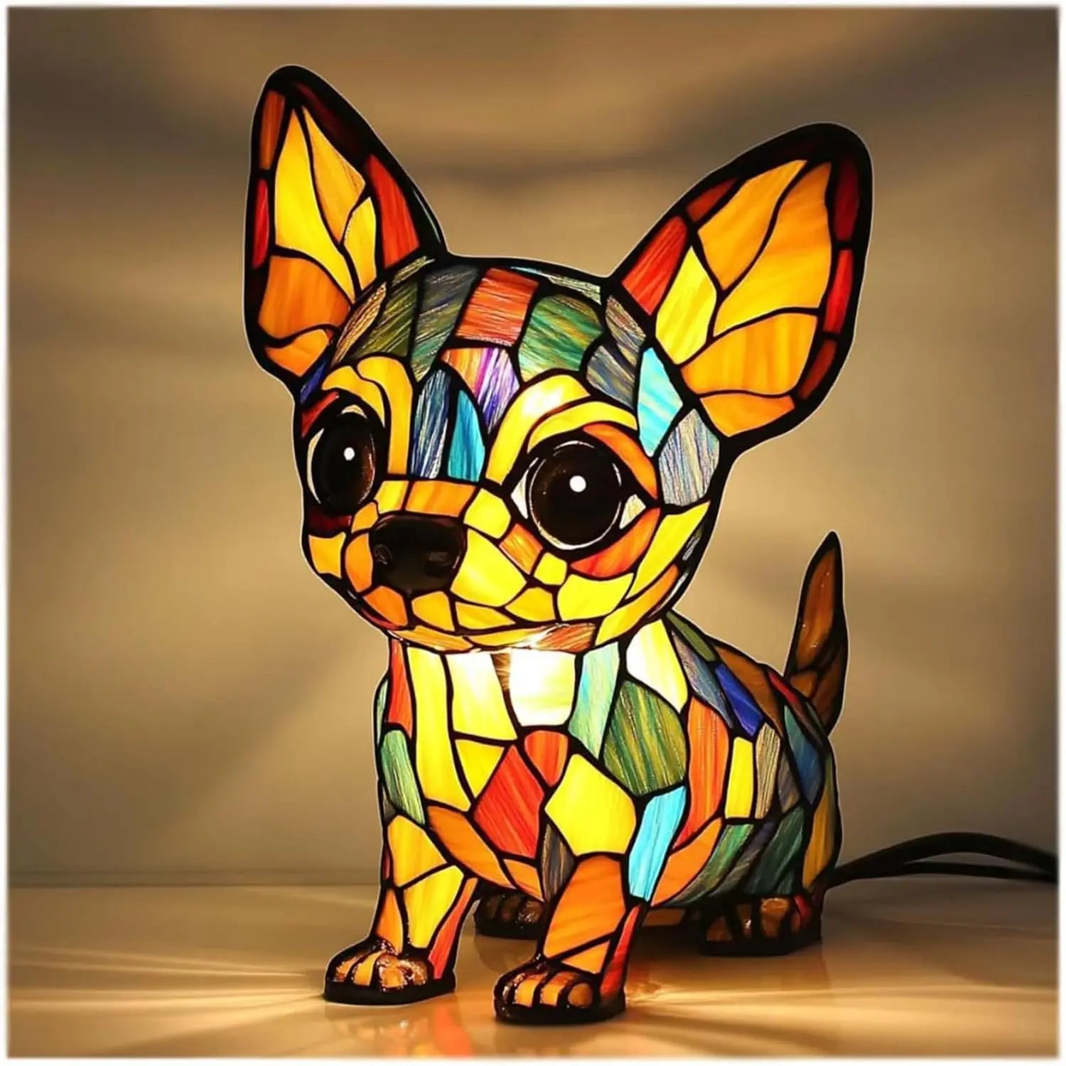 Decorative Dog Table Lamp Colourful Fantasy Accent Lighting