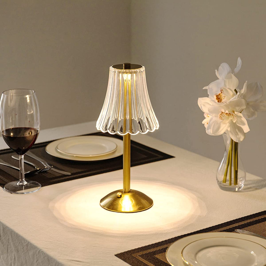 Rechargeable Crystal Touch Table Lamp Portable LED Mood Light