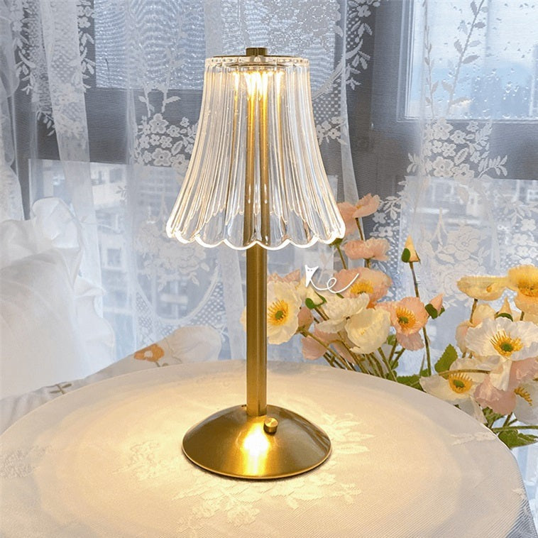 Rechargeable Crystal Touch Table Lamp Portable LED Mood Light