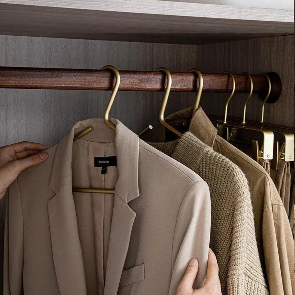 5-Piece Non-Slip Clothes Hanger Set Slim Wardrobe Organisers