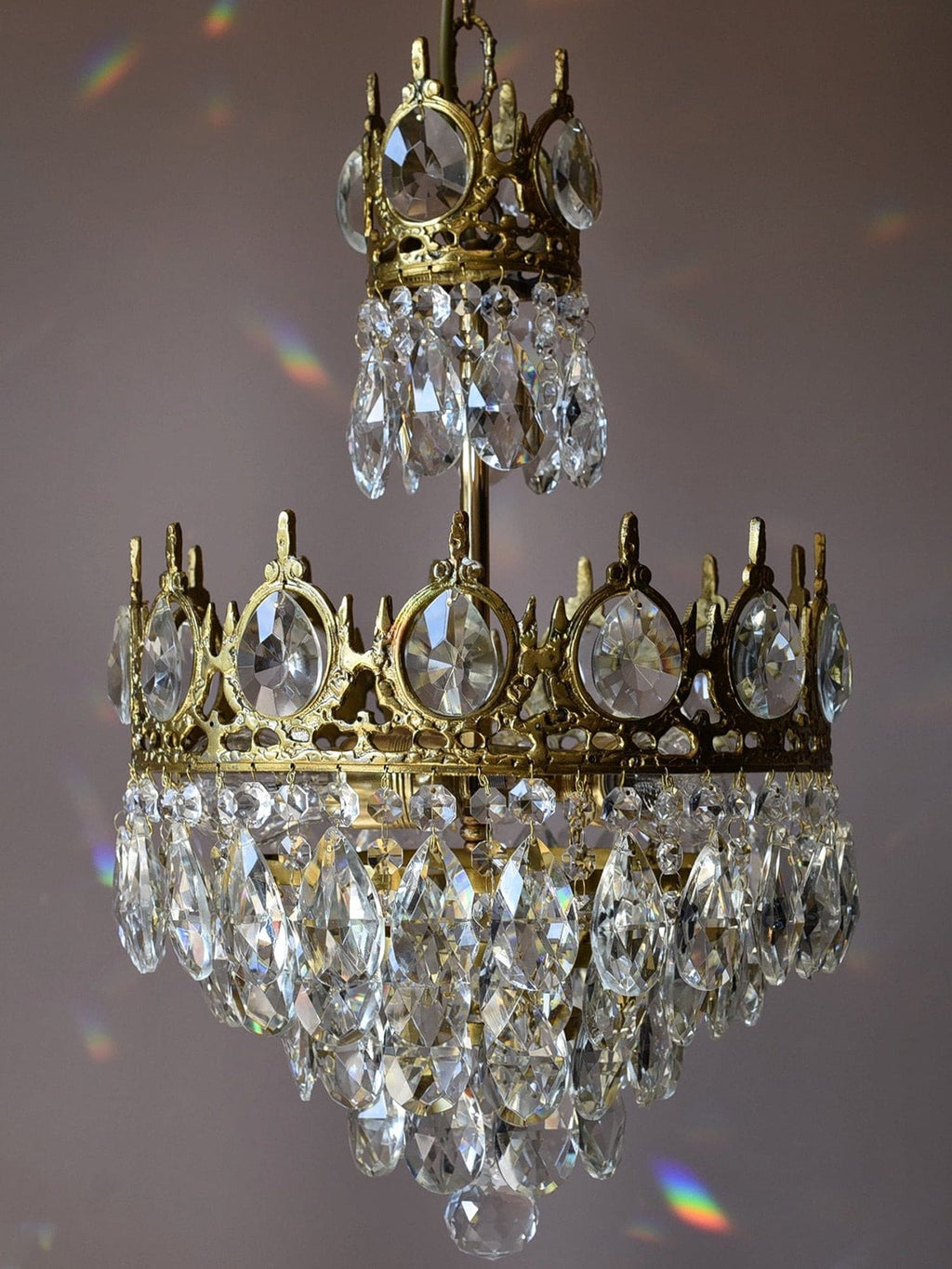Aurelia Brass Crystal Chandelier