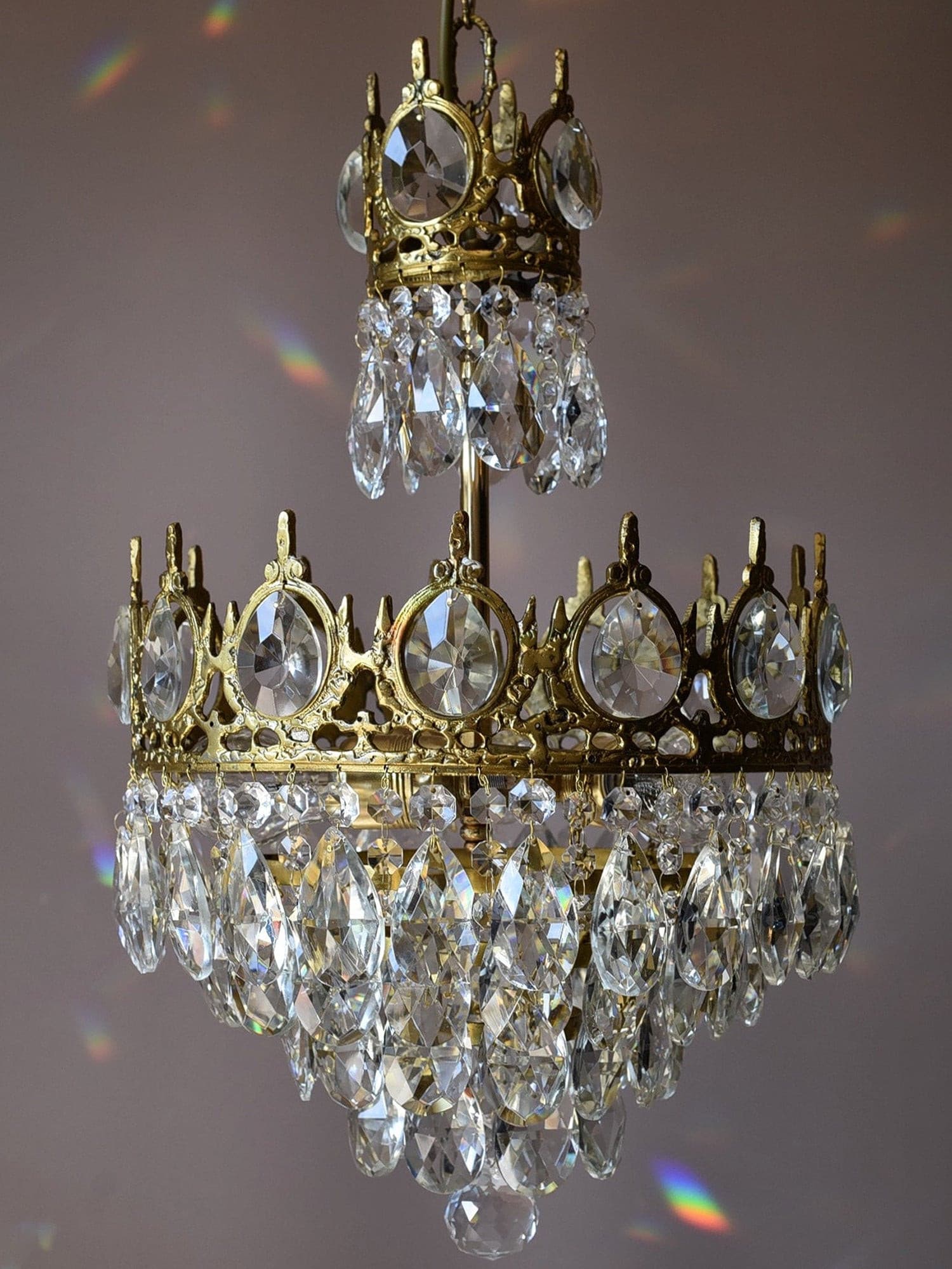 Aurelia Brass Crystal Chandelier
