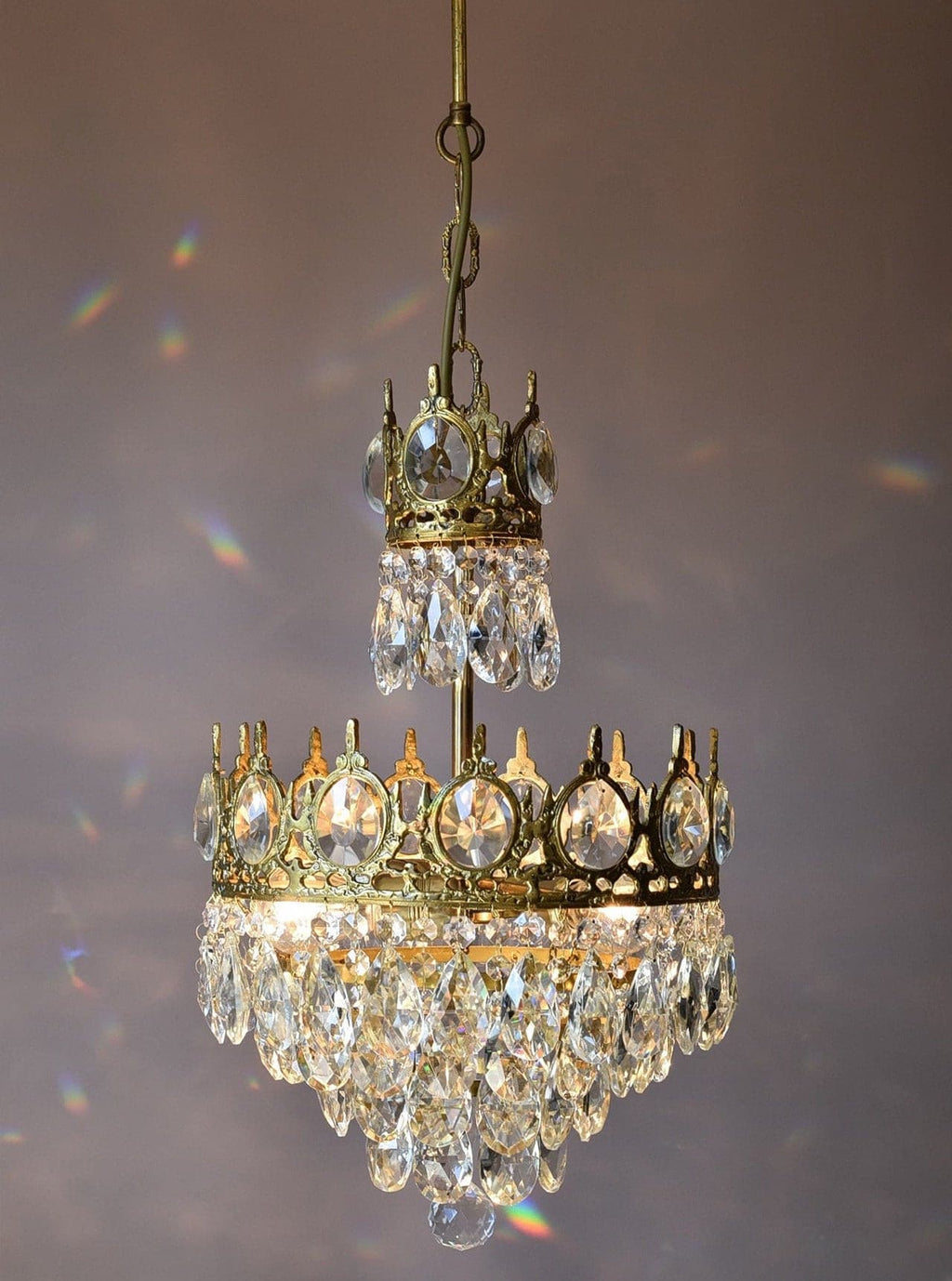 Aurelia Brass Crystal Chandelier