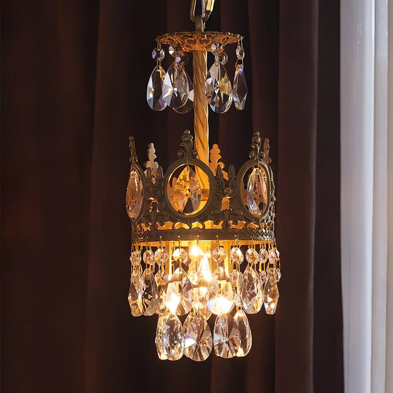 Aurelia Brass Crystal Chandelier