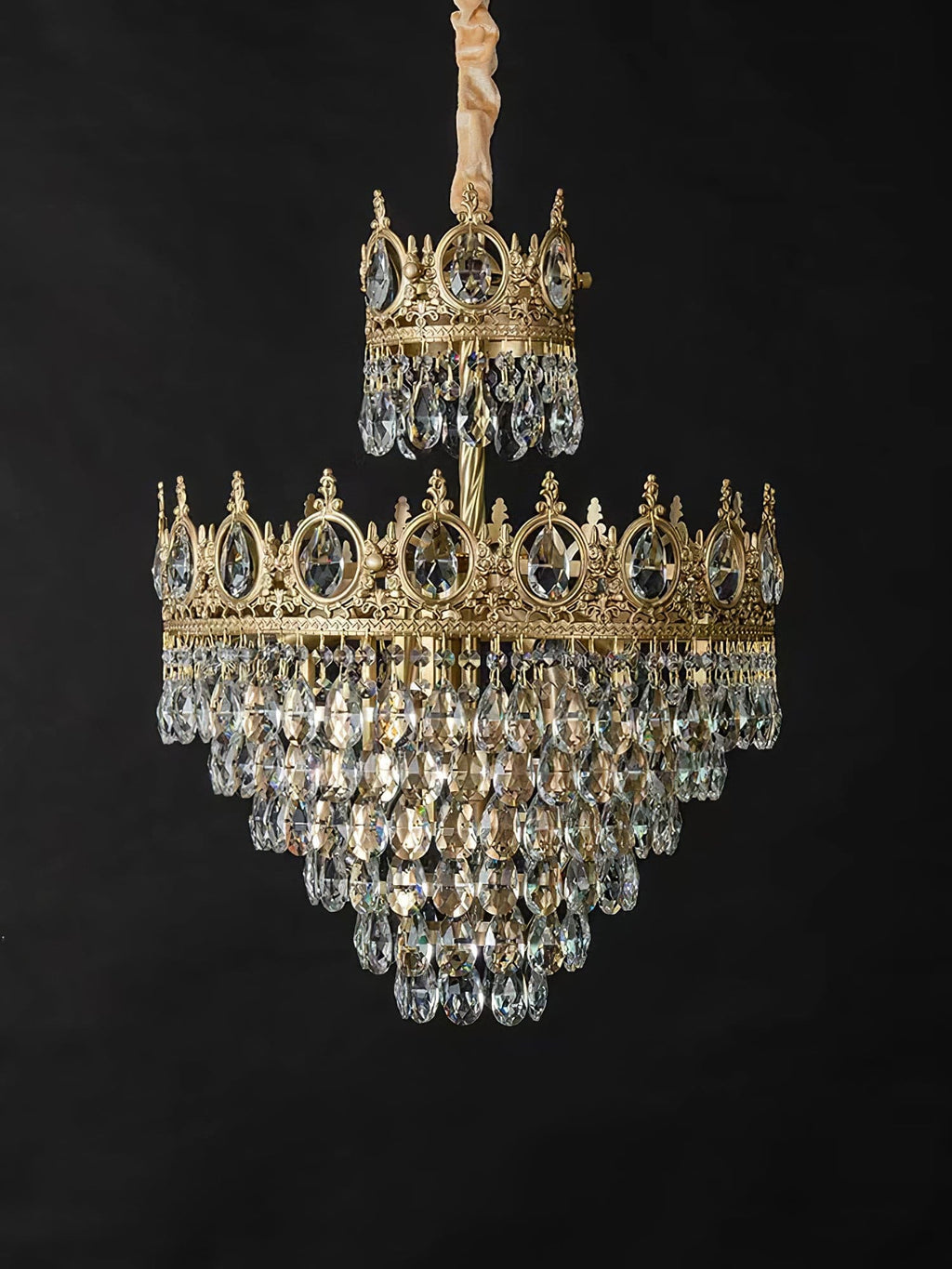Aurelia Brass Crystal Chandelier
