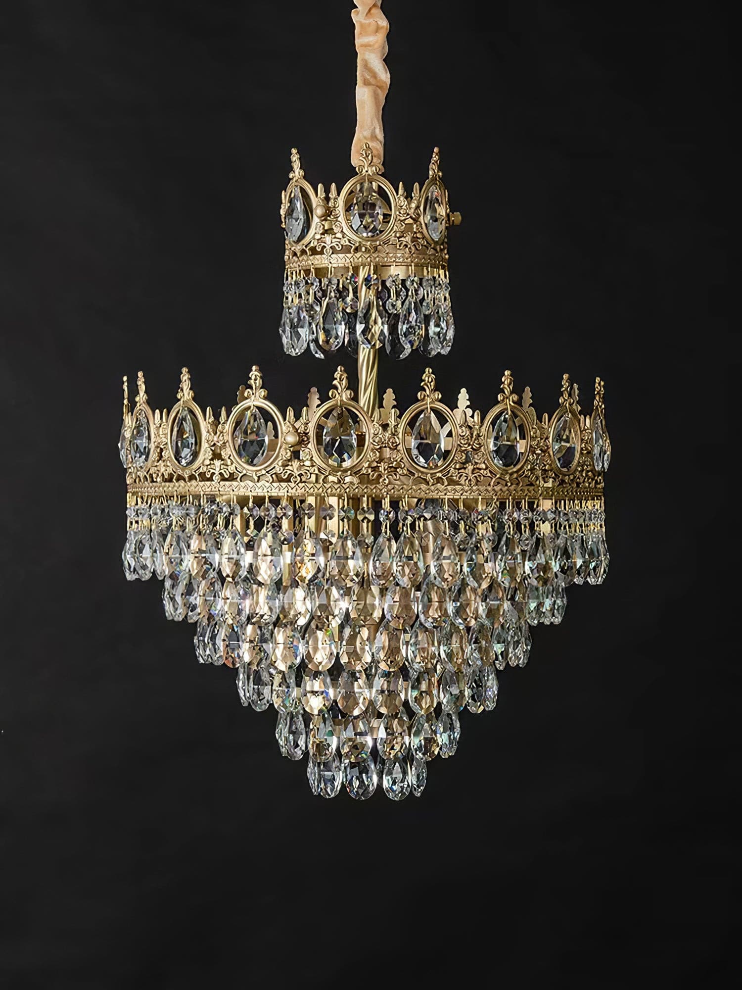 Aurelia Brass Crystal Chandelier