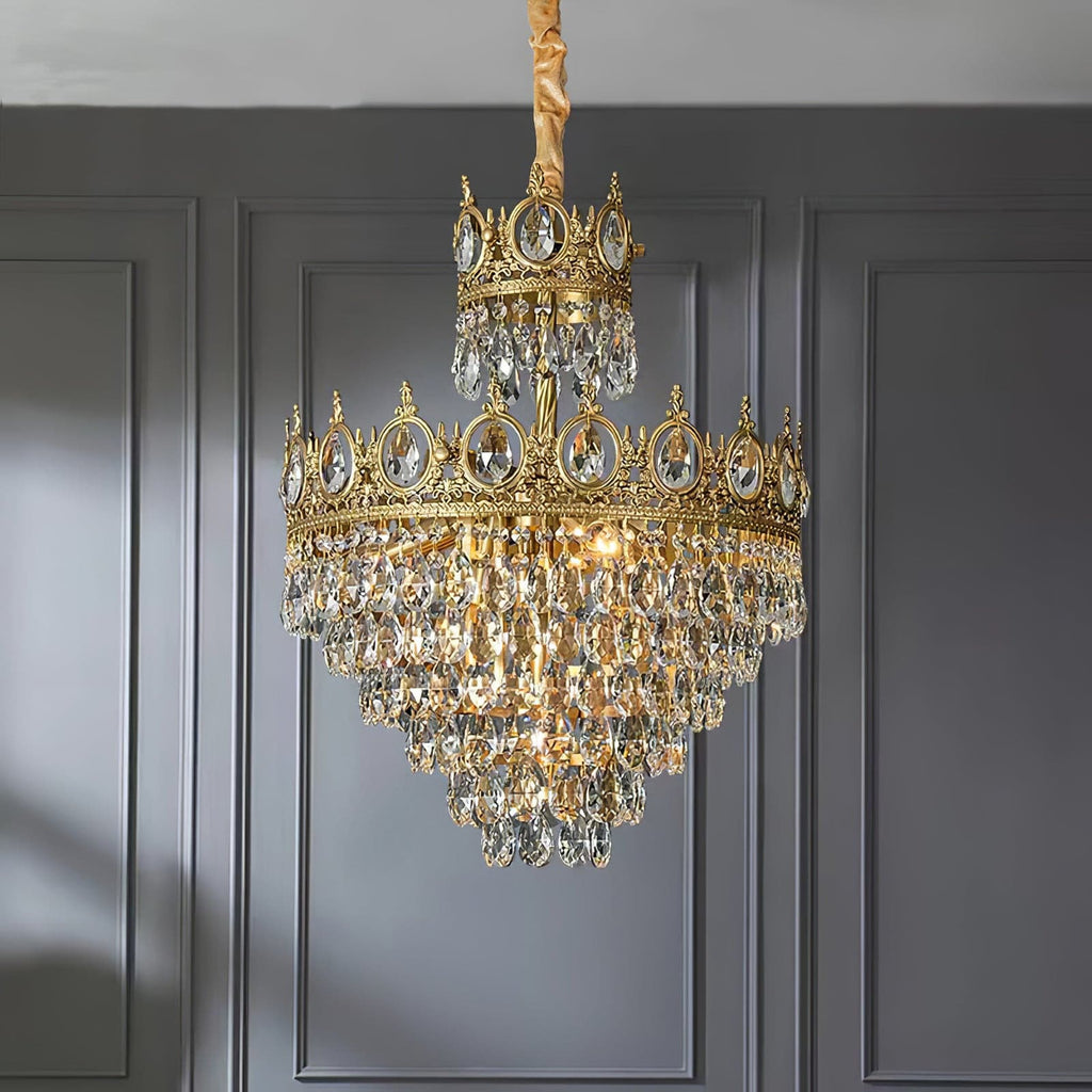 Aurelia Brass Crystal Chandelier