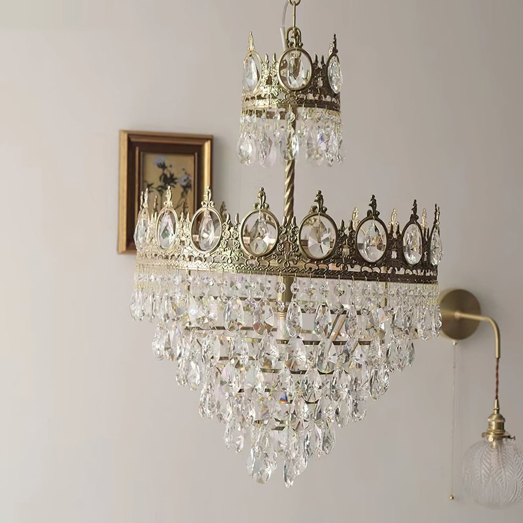 Aurelia Brass Crystal Chandelier