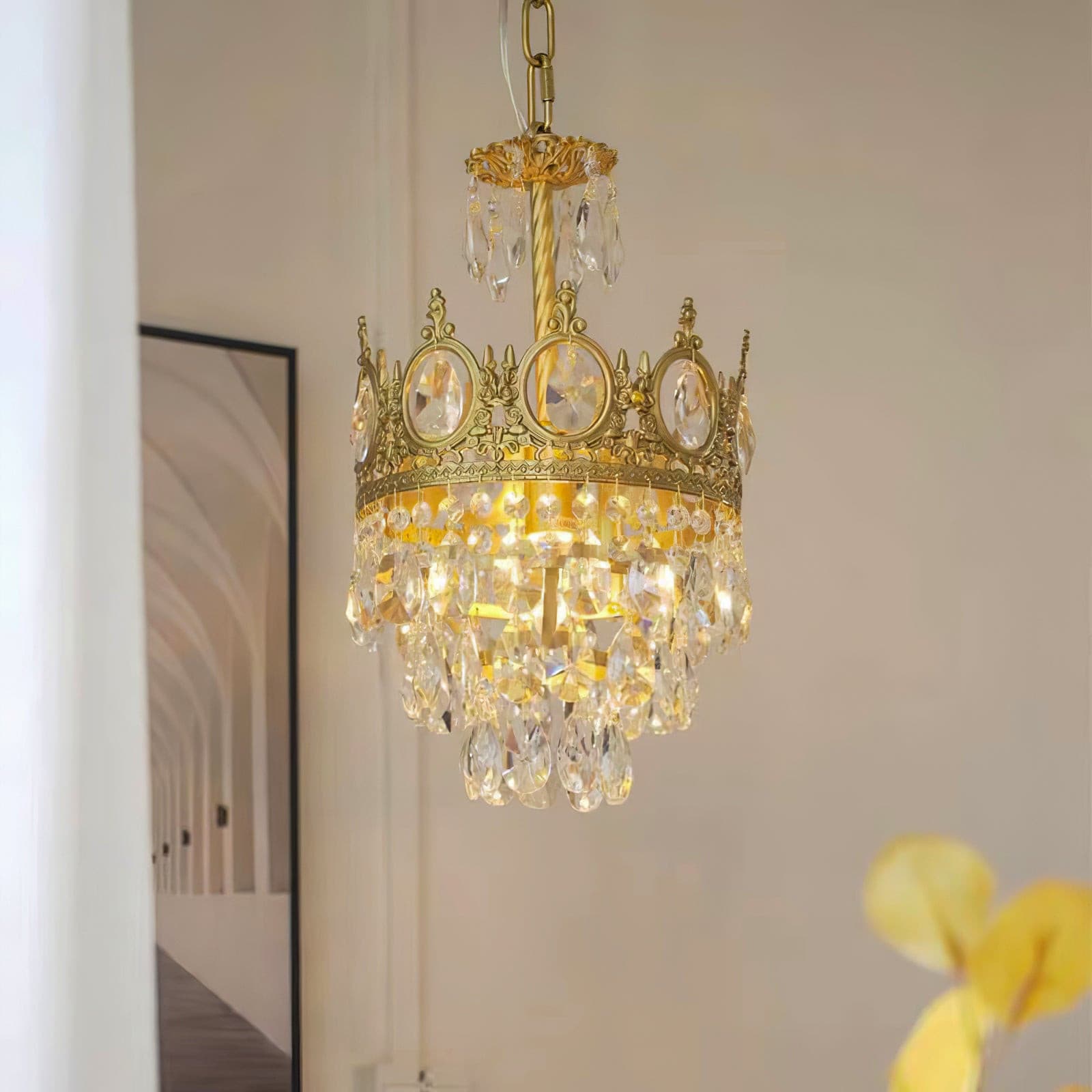 Aurelia Brass Crystal Chandelier