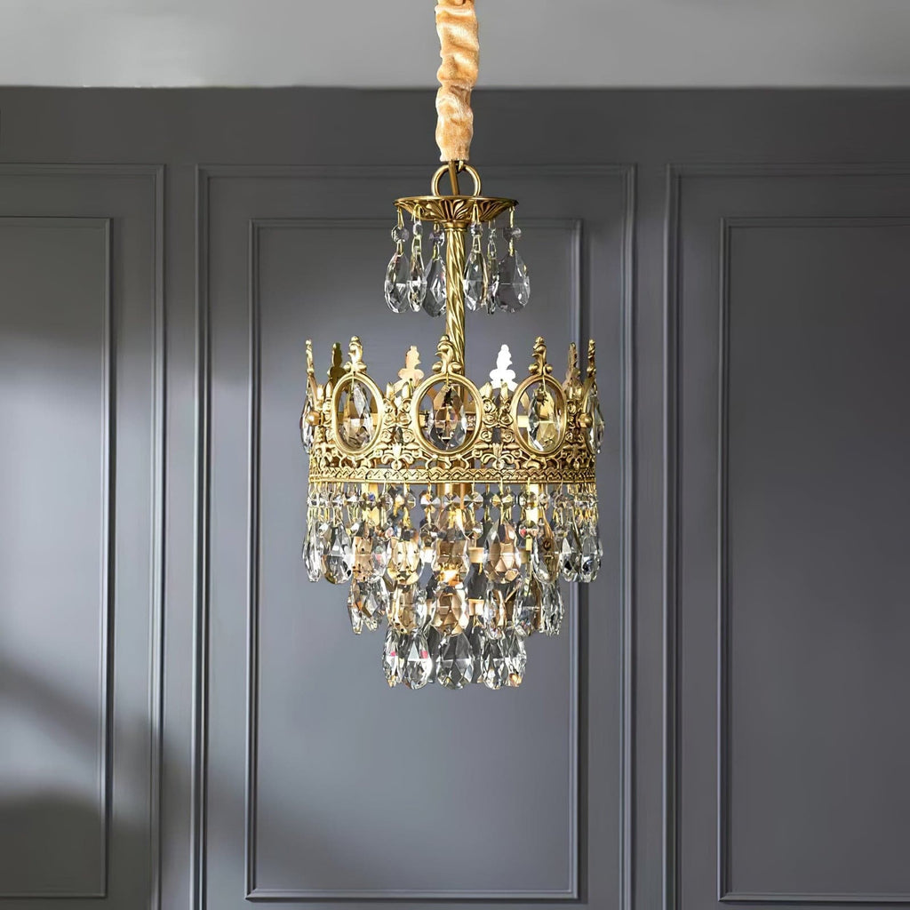 Aurelia Brass Crystal Chandelier