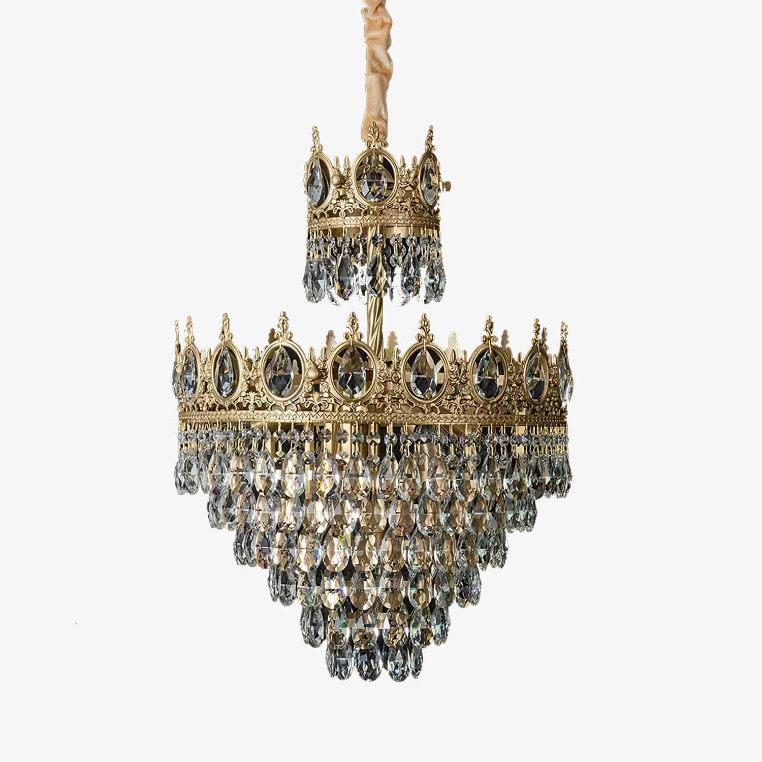 Aurelia Brass Crystal Chandelier
