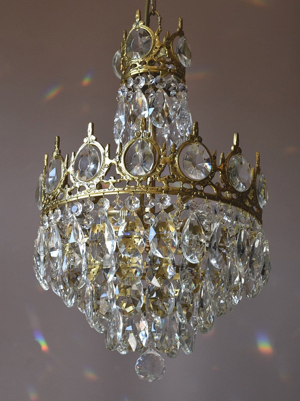 Aurelia Brass Crystal Chandelier