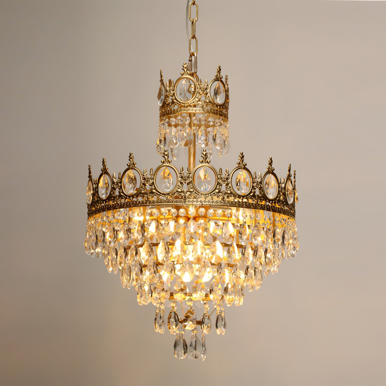 Aurelia Brass Crystal Chandelier