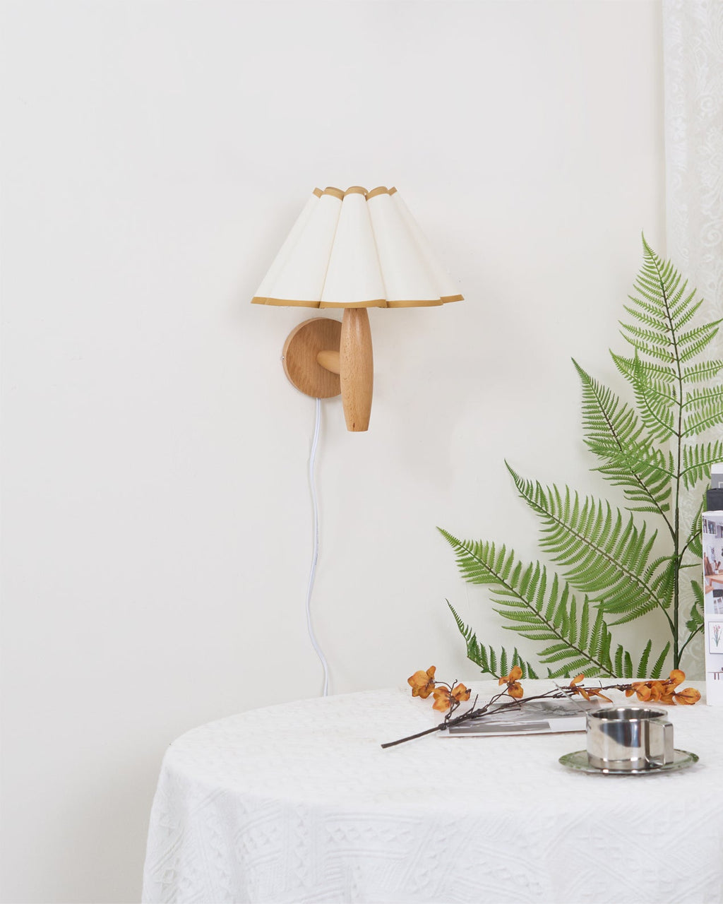 Lumo Fluted Plug-In Wall Lamp