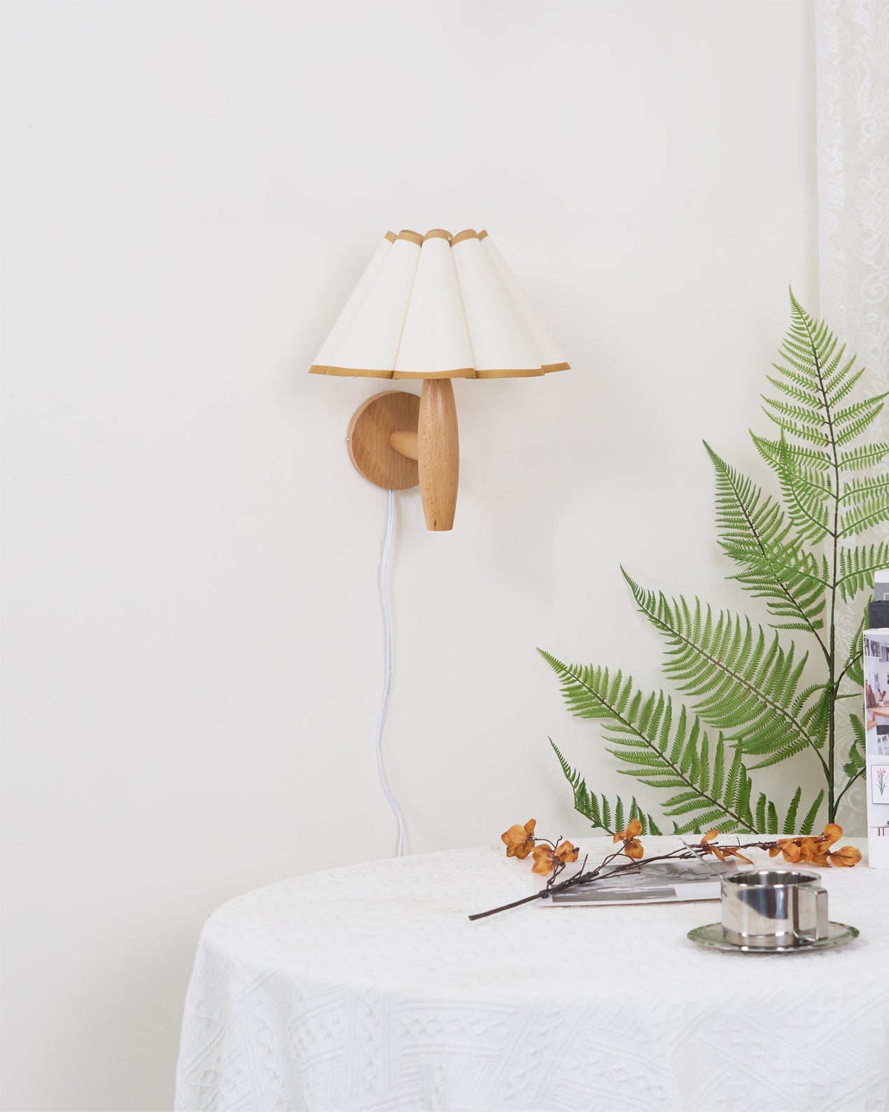 Lumo Fluted Plug-In Wall Lamp