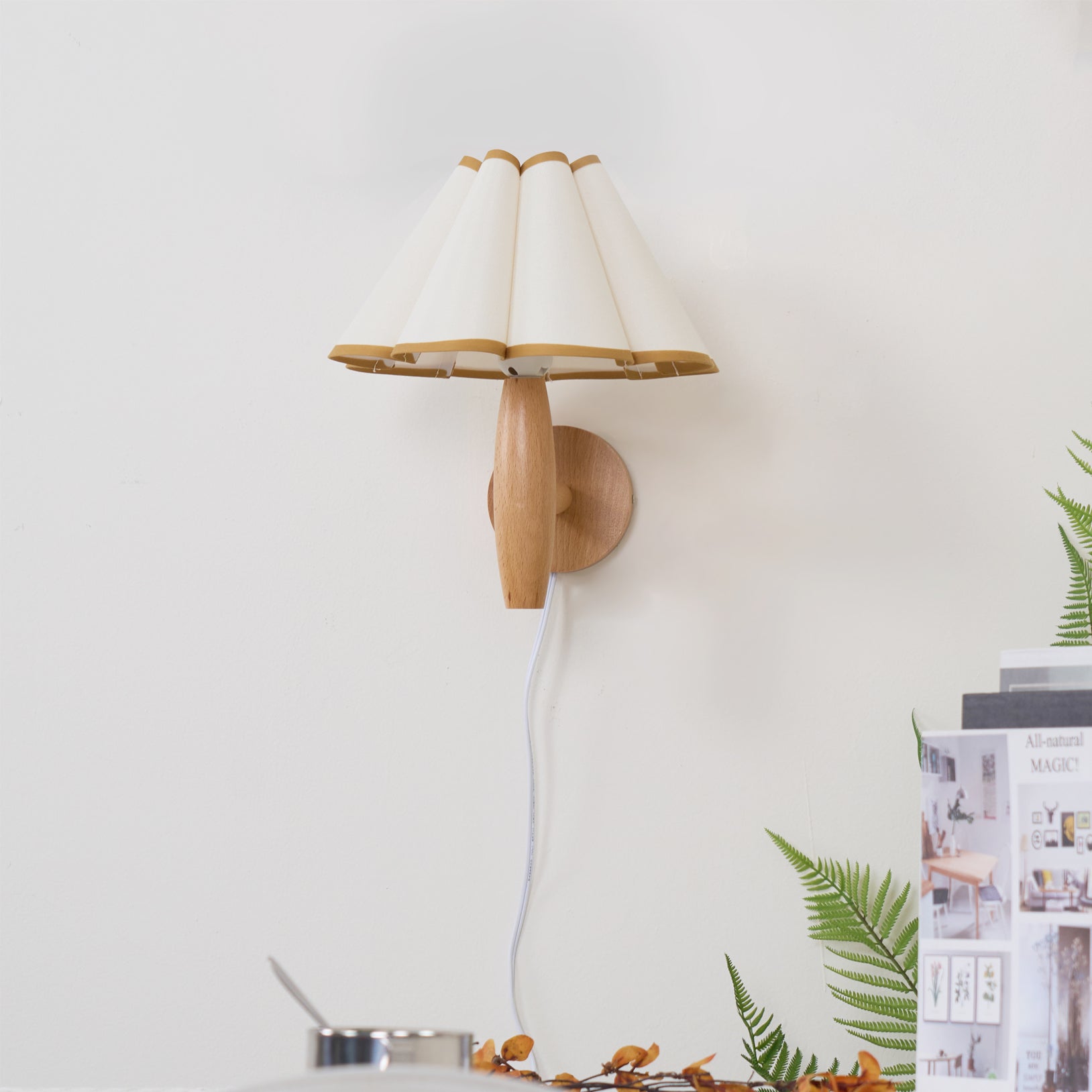 Lumo Fluted Plug-In Wall Lamp