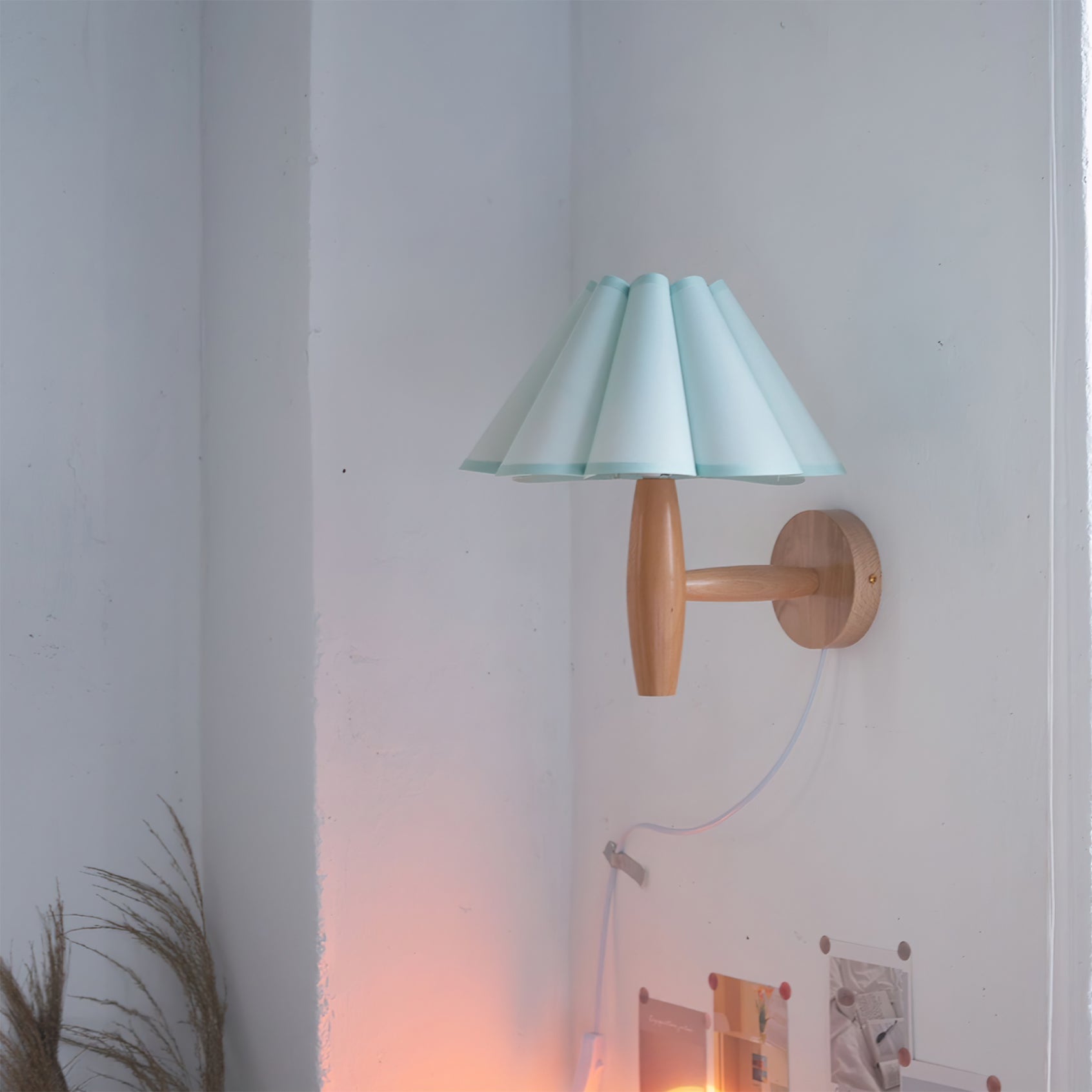 Lumo Fluted Plug-In Wall Lamp