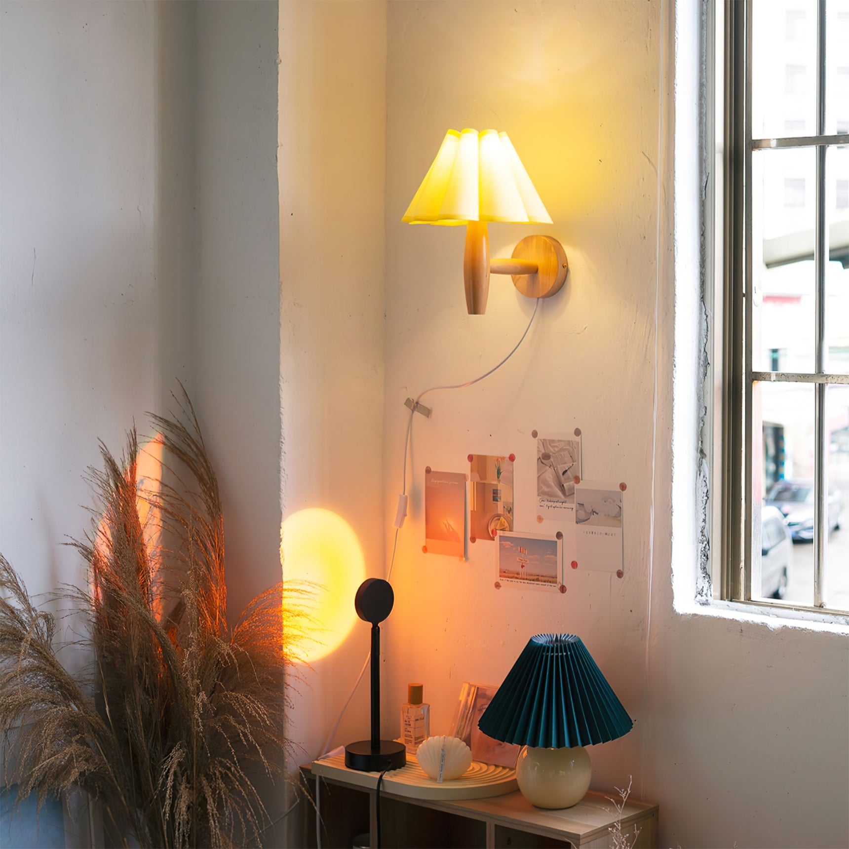 Lumo Fluted Plug-In Wall Lamp