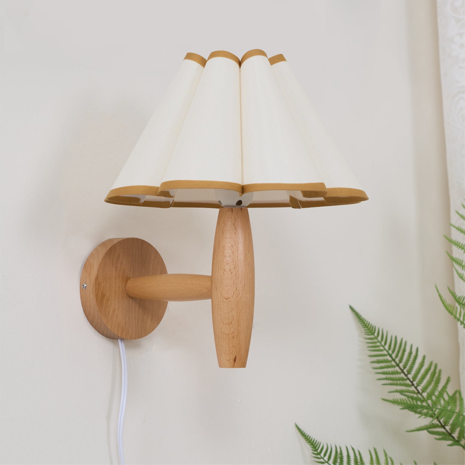 Lumo Fluted Plug-In Wall Lamp
