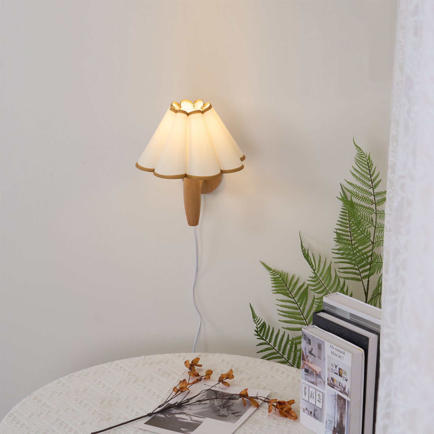 Lumo Fluted Plug-In Wall Lamp