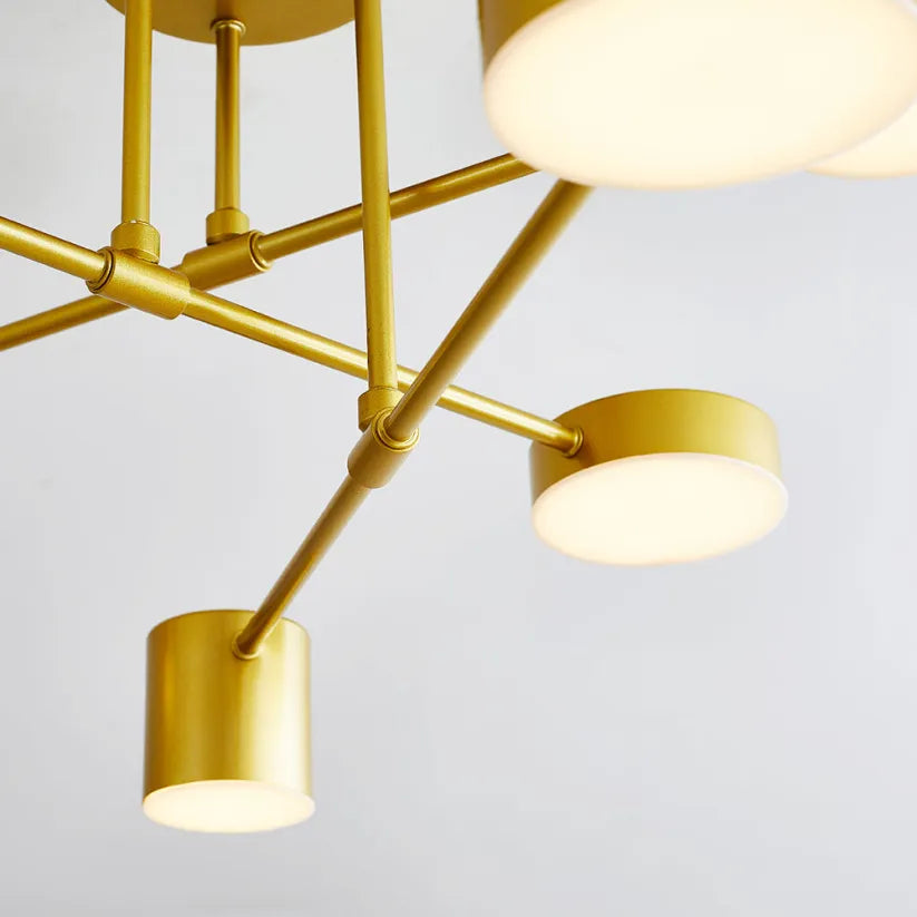 Geometric 6-Light Ceiling Light Adjustable Lighting for Living Rooms