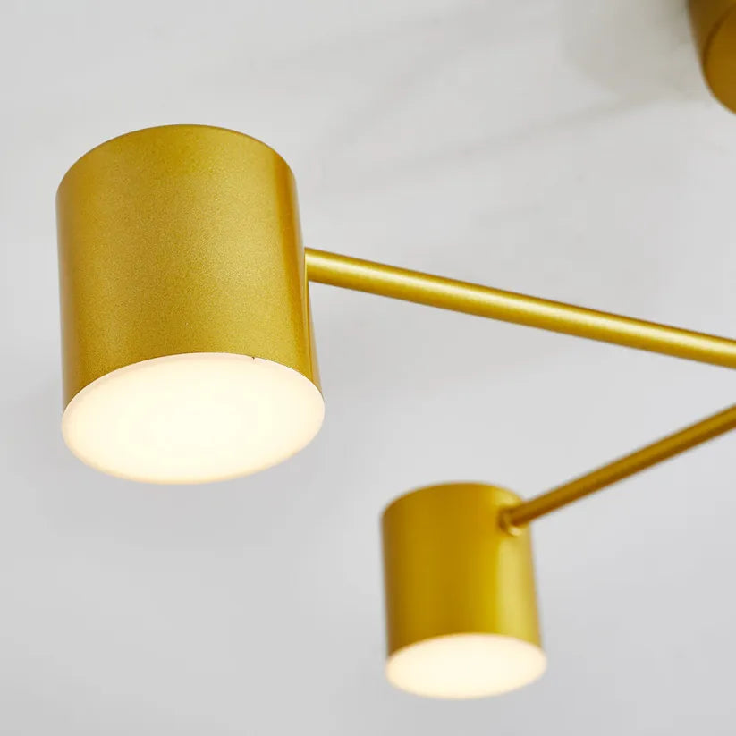 Geometric 6-Light Ceiling Light Adjustable Lighting for Living Rooms