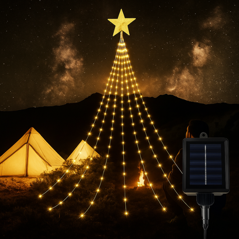 Christmas Star LED Light Display Cascading Festive Lights