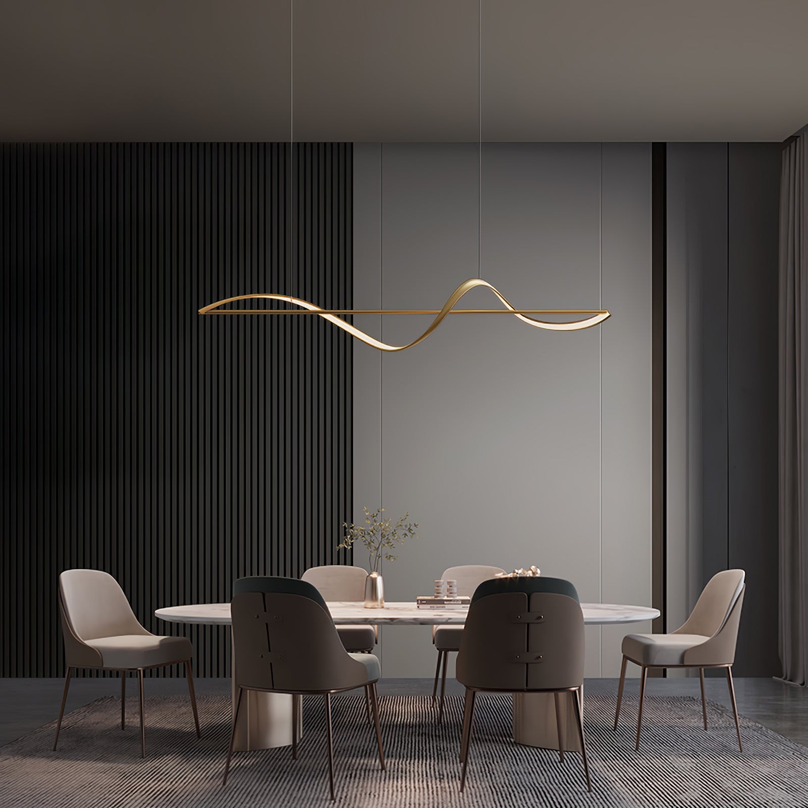 Solenne Wave Linear Pendant Light