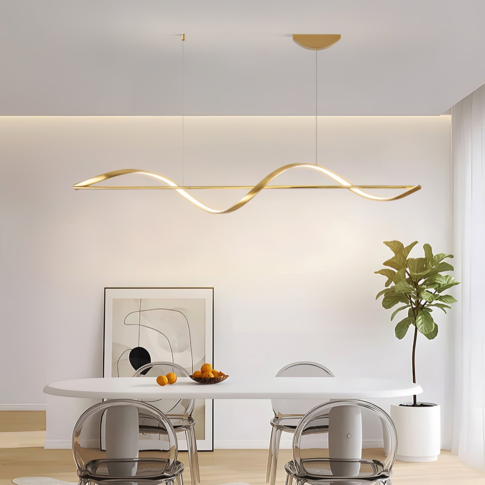 Solenne Wave Linear Pendant Light