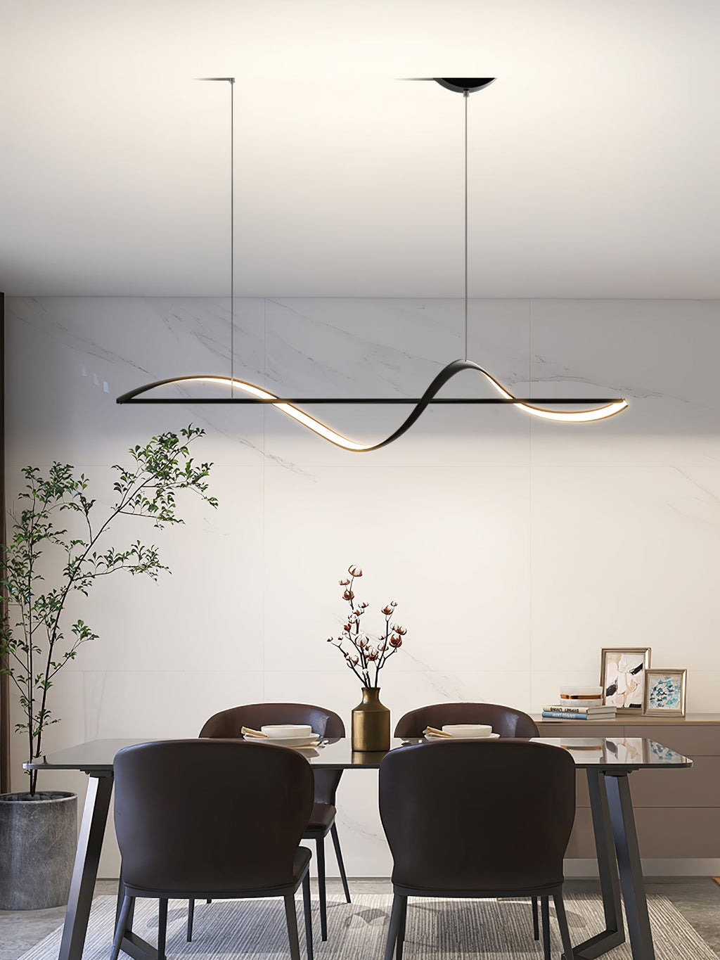 Solenne Wave Linear Pendant Light