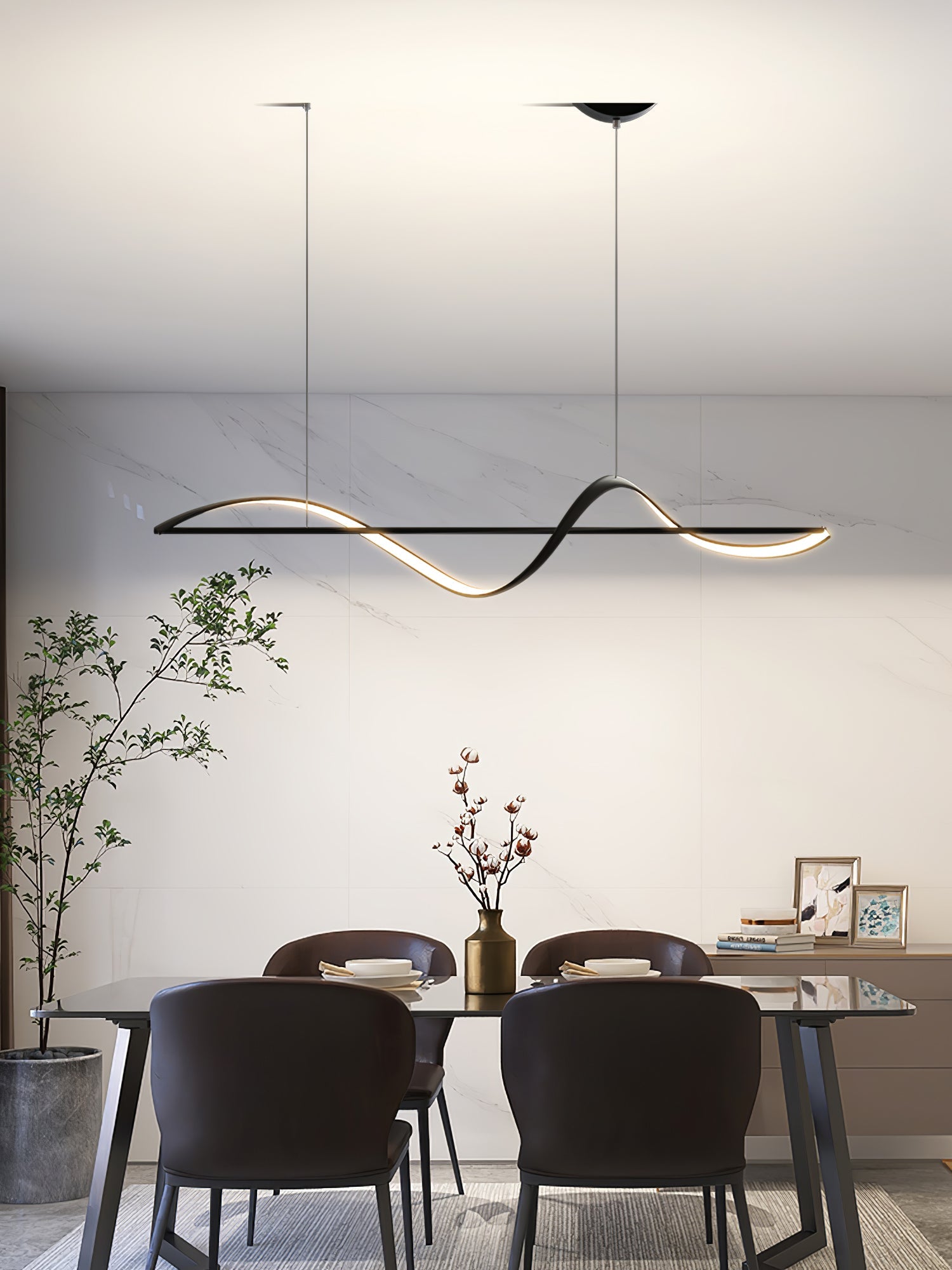 Solenne Wave Linear Pendant Light