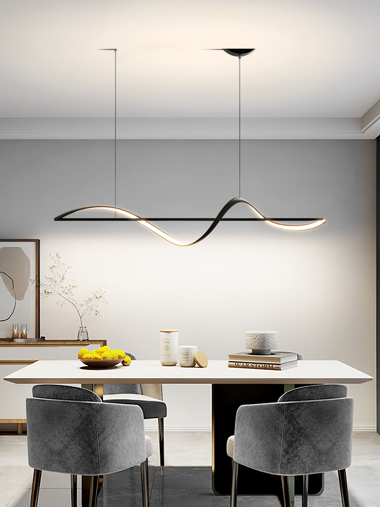 Solenne Wave Linear Pendant Light
