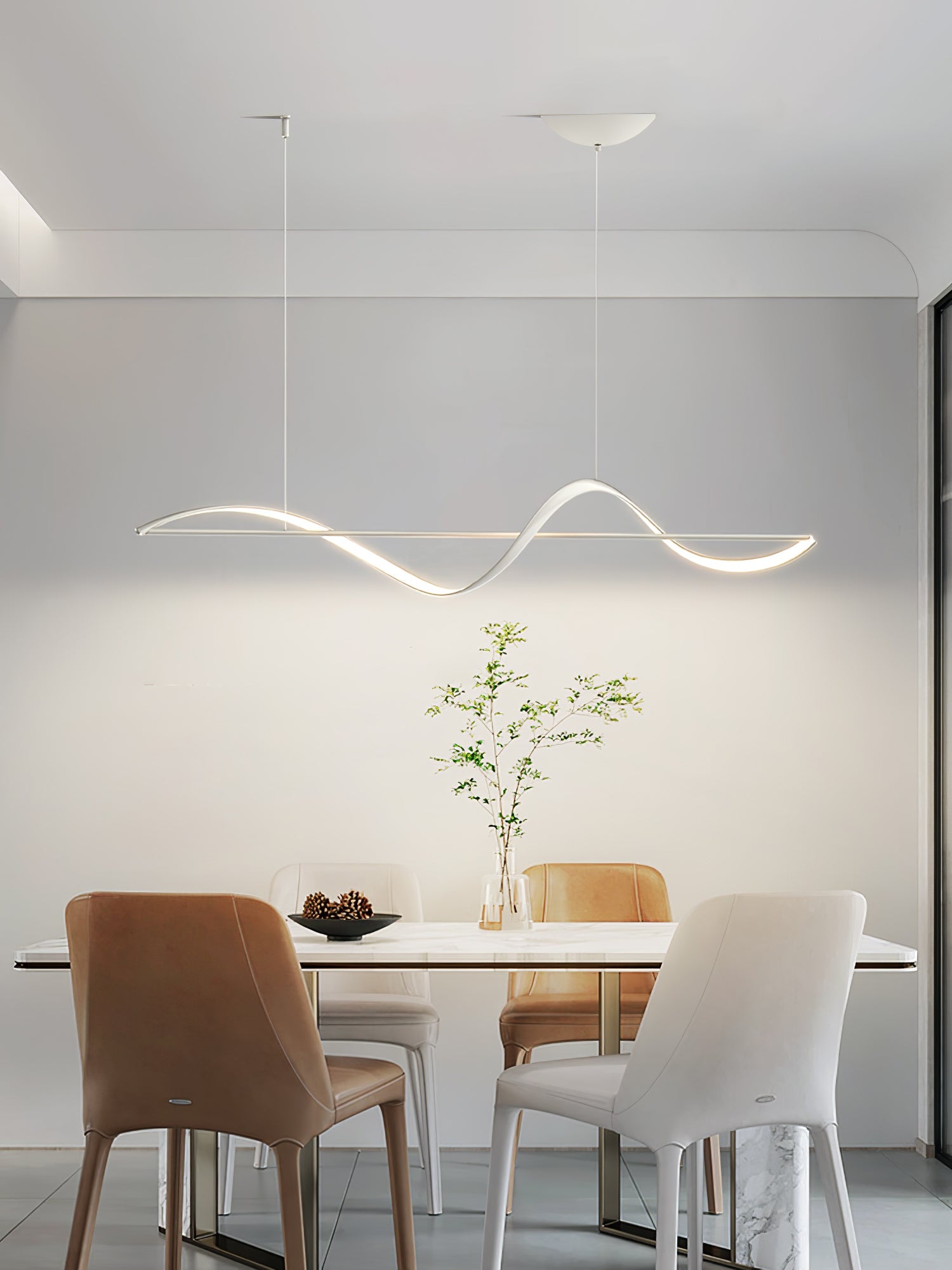 Solenne Wave Linear Pendant Light