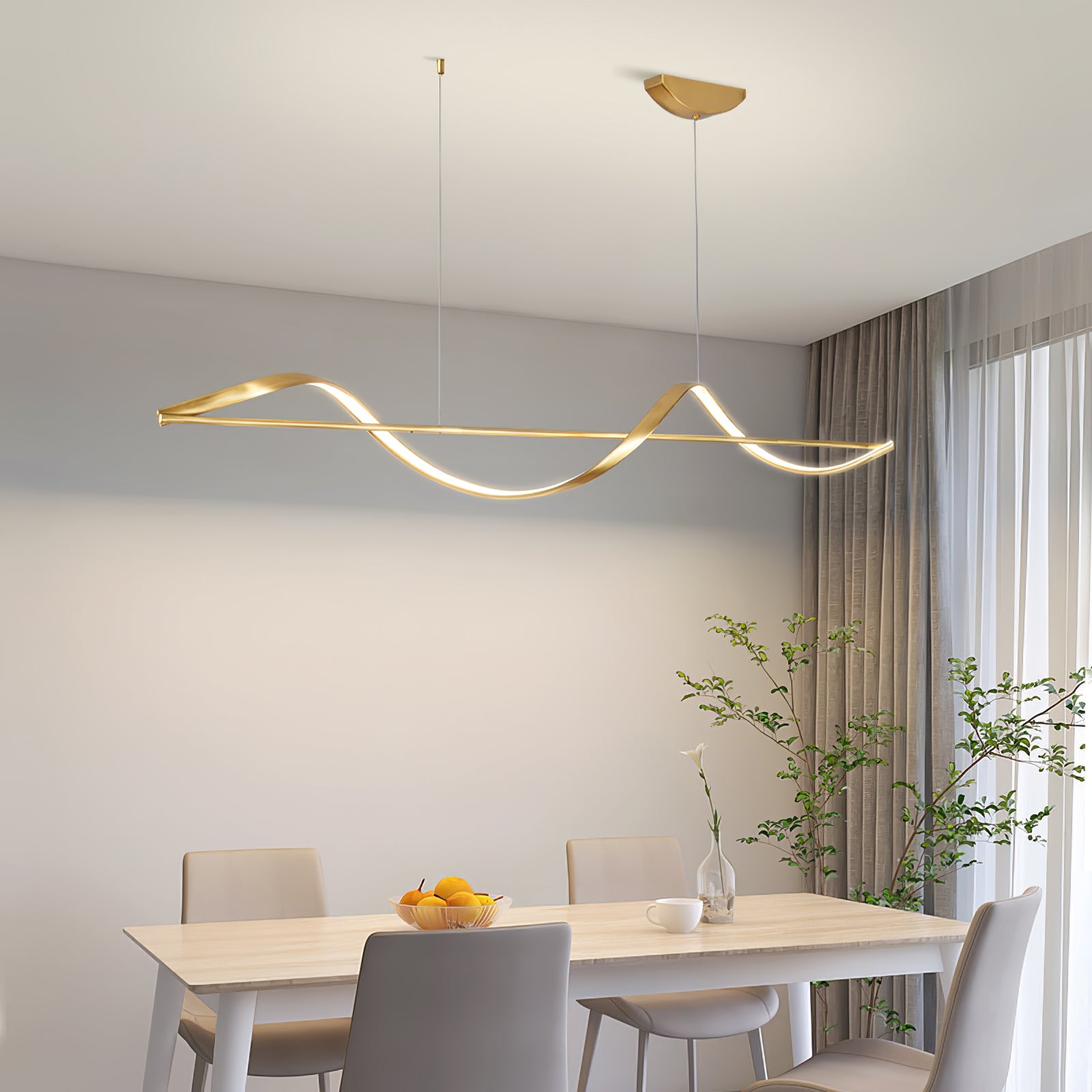 Solenne Wave Linear Pendant Light